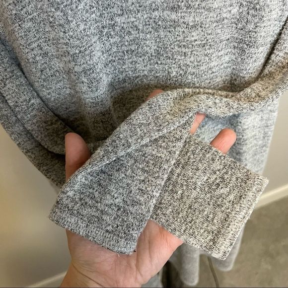 Aritzia Wilfred Free Gail Dress Light Grey  Long Sleeve Oversized Mini Dress - Picture 11 of 13